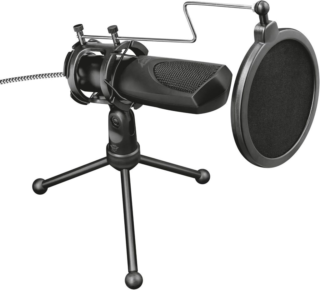 GXTrust Mantis Streaming Gaming Microphone for PC, PS4 and PS5, Black