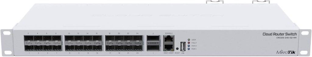 MikroTik CRS326-24S+2Q+RM network switch Managed L3 Fast Ethernet (10/100) 1U White