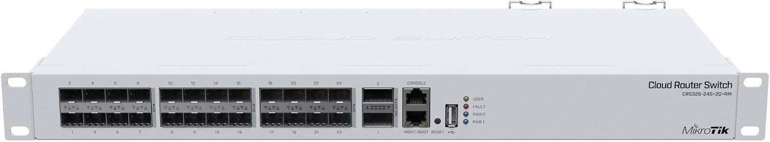 MikroTik CRS326-24S+2Q+RM network switch Managed L3 Fast Ethernet (10/100) 1U White