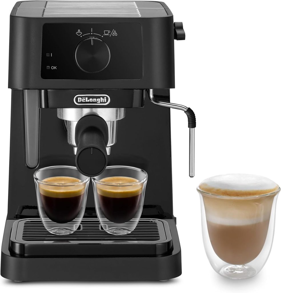 De'Longhi Stilosa - Manual Espresso Machine Manual Milk Frother Black