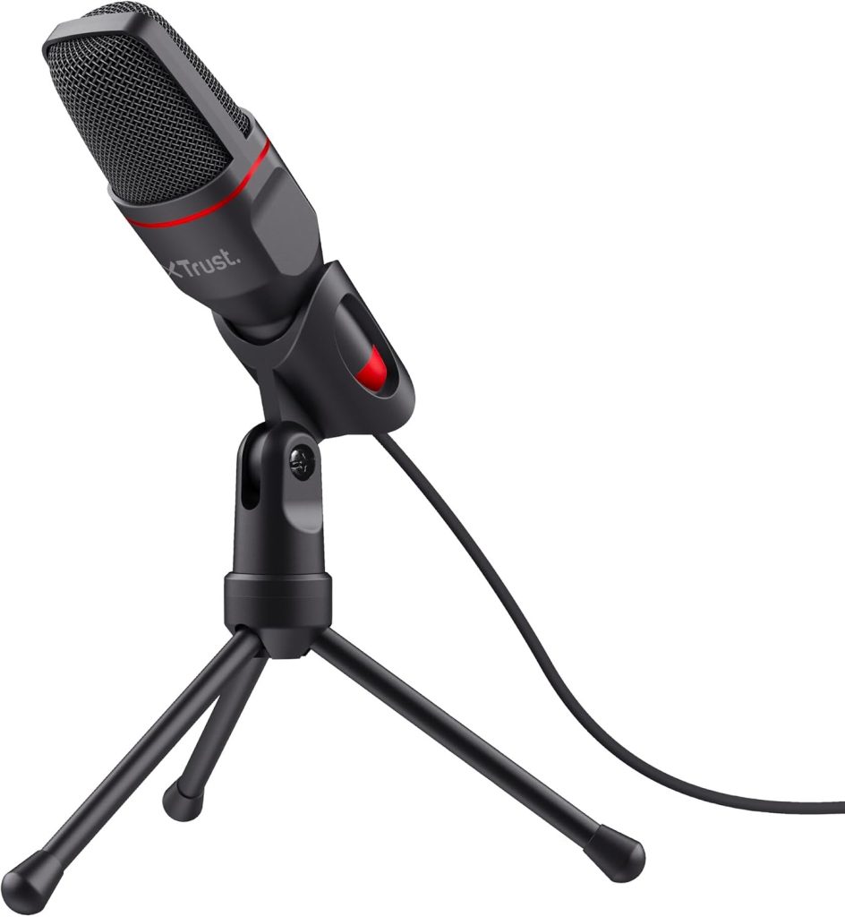 GXTrust Mico USB Microphone on Tripod for PC PS4 PS5 and Laptop, Black