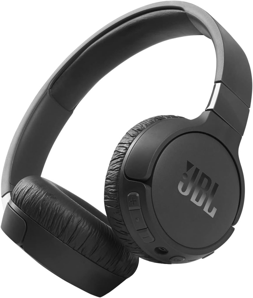 JBL Tune 660 NC Wireless On-Ear Bluetooth Headphones with Active Noise Cancellation, Black