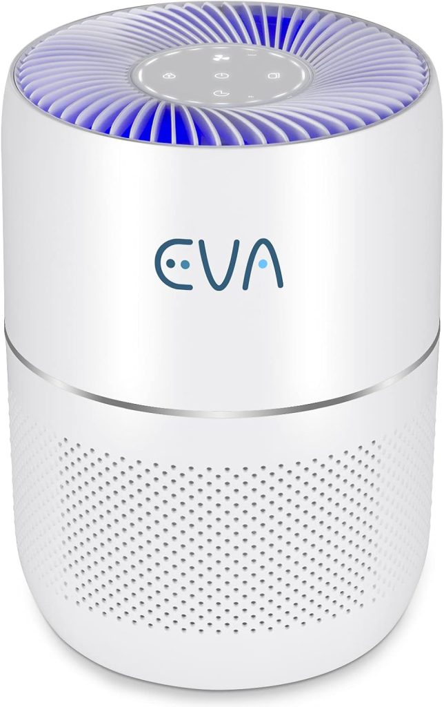 EVA Alto one, The Quietest Air Purifier 16dB, True HEPA 99.97% Allergen, Smoke, Pet Dander, Dust, Pollen Removal, Active Carbon - 36m² Large Room Coverage