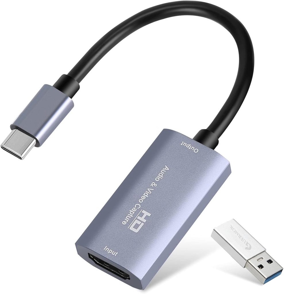 Video Capture Card, 4K USB3.0 HDMI to USB C, 1080P 60FPS & 2K 30FPS