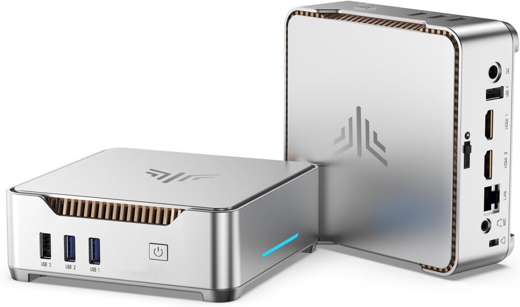 NiPoGi Mini PC Windows 11 Pro Intel N5030(Βeats N5000,up to 3.1GHz) Mini PC 12GB RAM 256GB SSD Mini Computer Support 2.5" SSD 4K Triple Display HDMI/WiFi/BT Mini Desktop PC for Home/Business/School