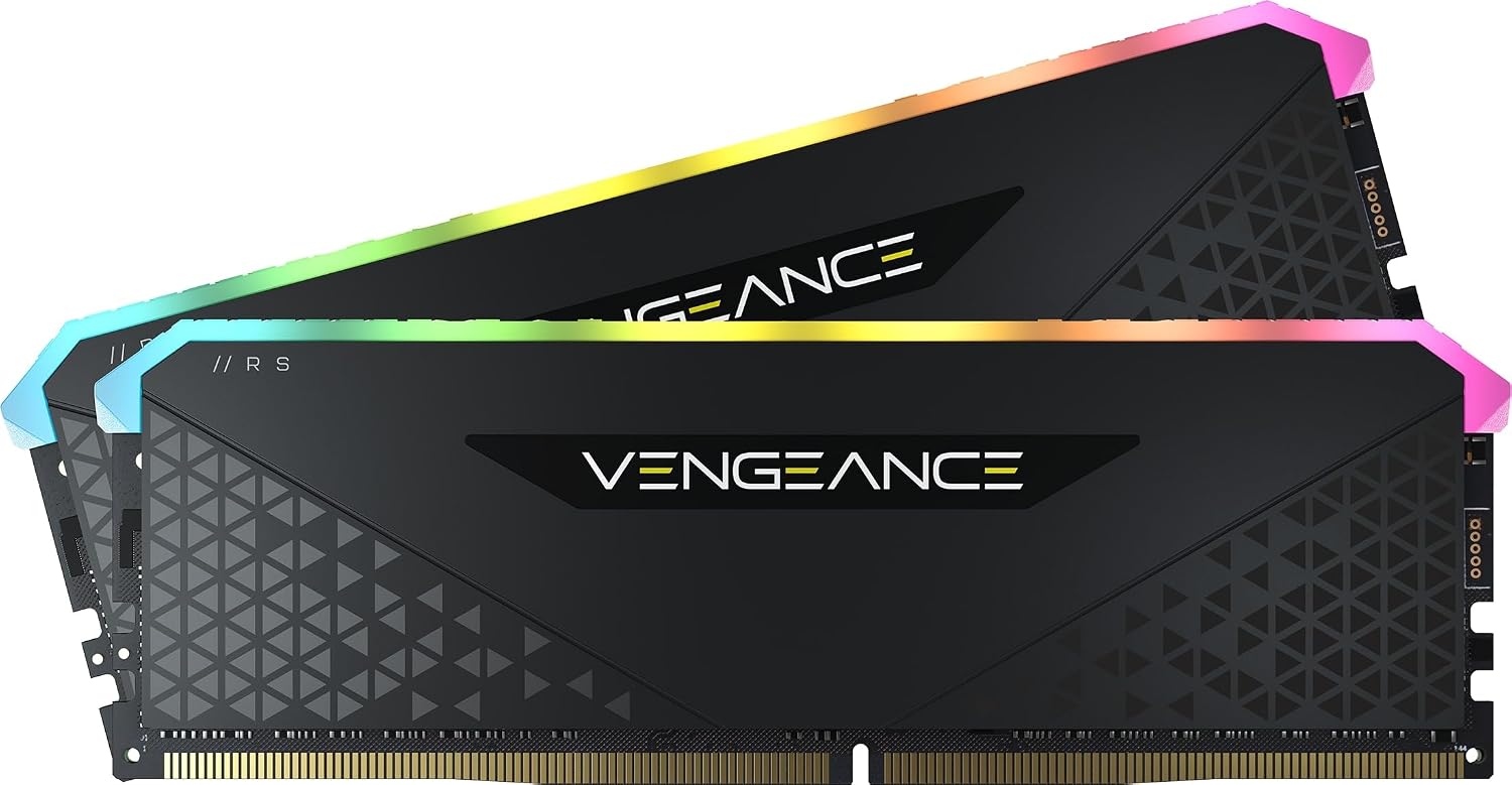 Corsair Vengeance RGB RS 16GB (2x8GB) DDR4 Up to 3200MHz C16 Desktop Memory (Dynamic RGB Lighting, Preset Lighting Profiles, Tight Response Times, Compatible with Intel & AMD 300/400/500 Series) Black
