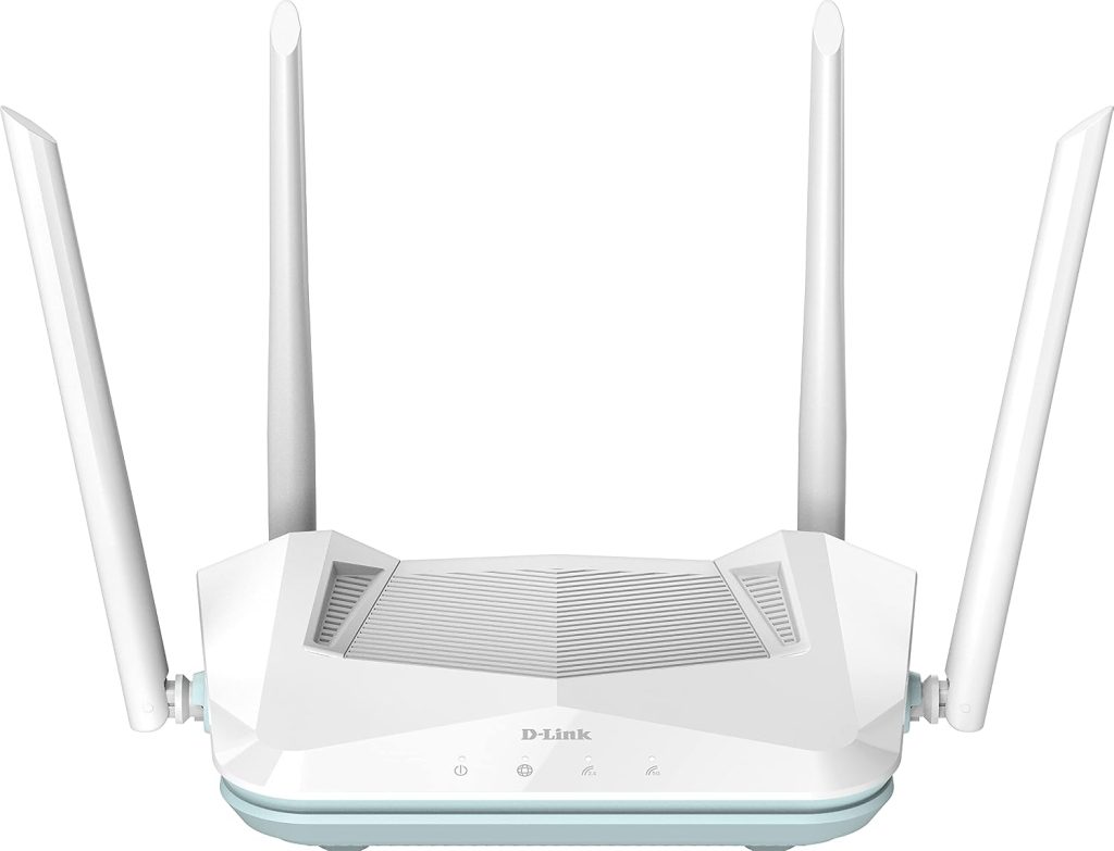 D-Link R15 EAGLE PRO AI AX1500 Smart Router, Wi-Fi/Traffic Optimiser, Parental Control, Gigabit Ports, MU-MIMO, 1024 QAM, OFDMA, WPA3, D-Link Wi-Fi Mesh. Works with Alexa/Google Assistant