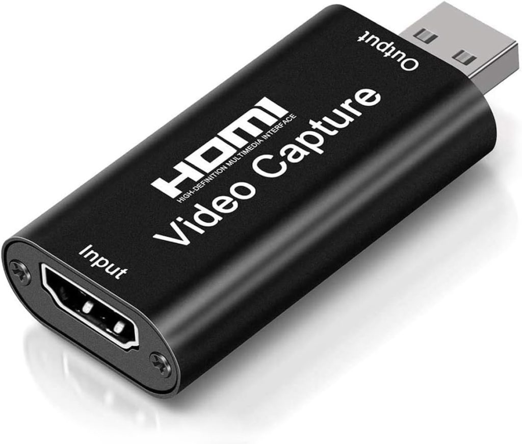 4K HDMI Video Capture Card, Cam Link Card Game Capture Card Audio Capture Adapter HDMI to USB 2.0 Record Capture Device for Streaming, Live Broadcasting, Video Conference, Teaching, Gaming (Black)