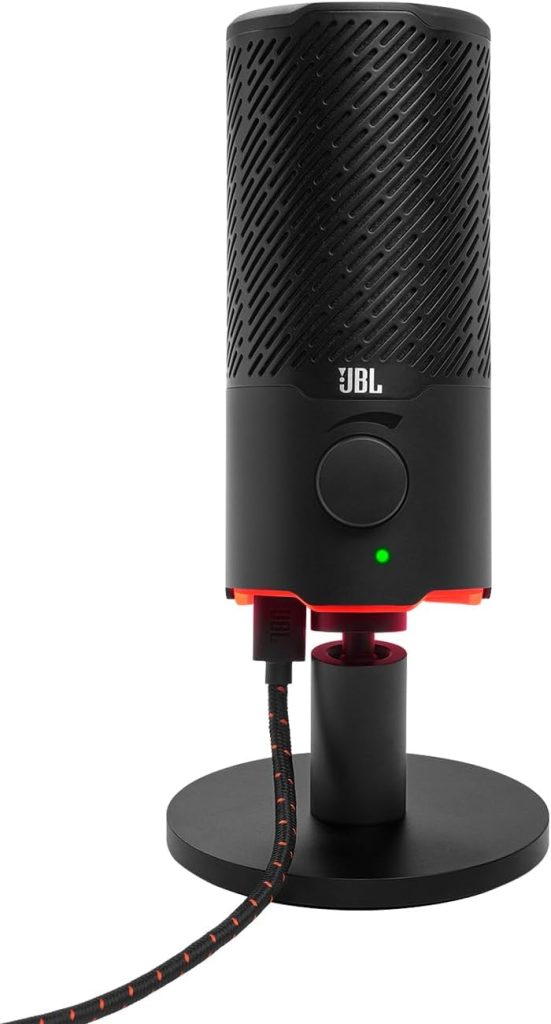 JBL Quantum Stream USB Microphone, Made for Streaming, Recording and Gaming with Easy Mute, Volume Control and Universal Mounting