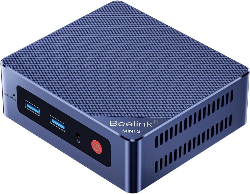 Beelink MINI S12 Mini PC, 12th Gen Intel Alder Lake-N95 Processor (up to 3.4GHz) Mini Computer, 12GB LPDDR5 480GB SSD Office Mini Desktop PC Windows 11 Home, 4K Dual HDMI/WiFi6/BT5.2/LAN 2.5G