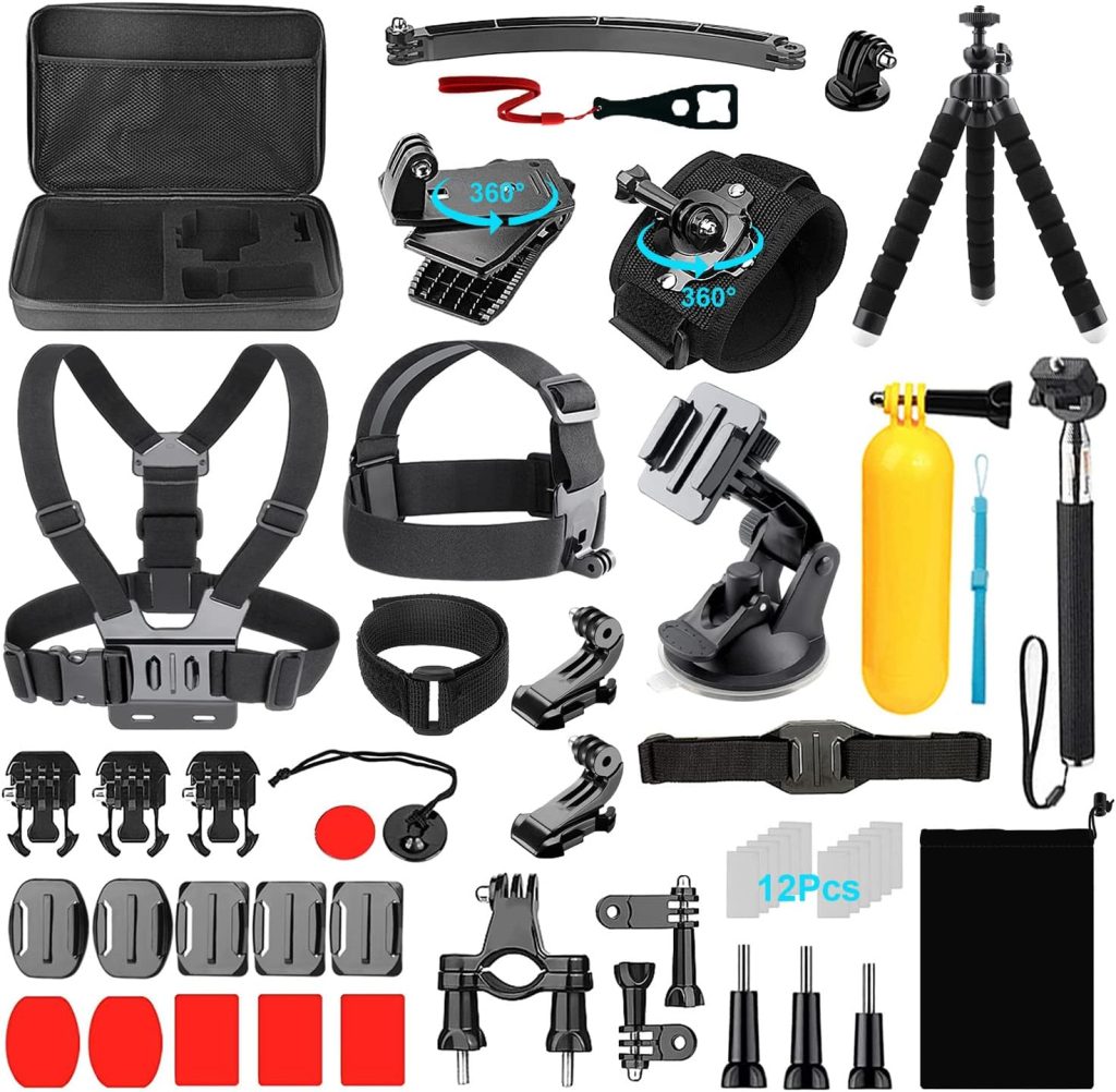 Action Cameras Accessory Set, 50-in-1 Sports Camera Accessories
