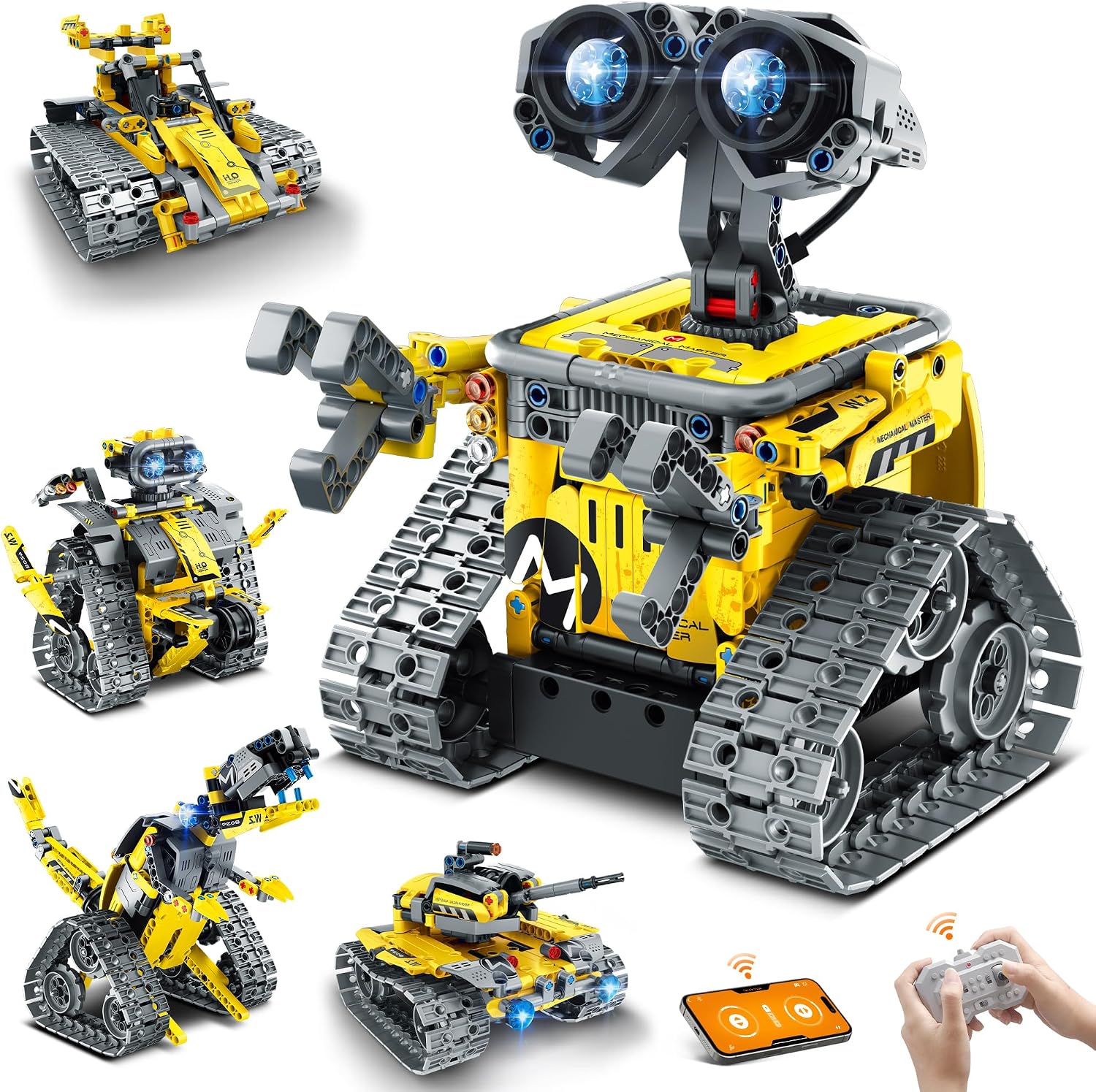 VEPOWER 5-in-1 STEM Programmable Robot Building Kit Ages 8-12