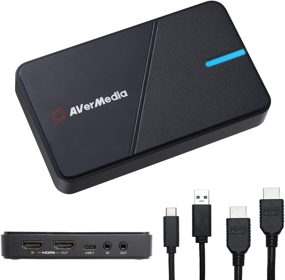 AVerMedia GC551G2 Live Gamer EXTREME 3 - 4K30 USB Capture Card with 4K60 HDR Passthrough, VRR, USB 3.2, Plug & Play, Low Latency Streaming for PS5, Xbox, OBS, Twitch, Mac, Windows 11, PC