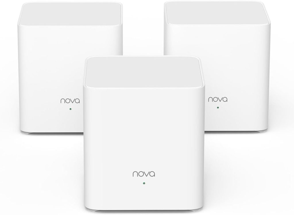 Tenda Nova AX1500 Whole Home Mesh Wifi 6 System, Up to 2-4 Rooms Coverage, Dual-Band Wi-Fi Mesh with 2 Gigabit Ports, Compatible with Alexa, Parental Control and Easy Setup Pack of 3 (MX3)