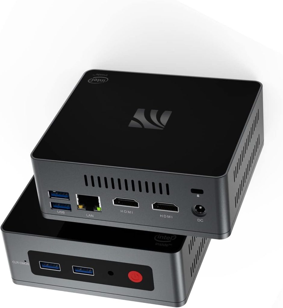 Mini PC Desktop Computer Micro PC Windows 10 8GB RAM 128G SSD Celeron J4125(up to 2.7GHz) Processor Supports 4K HD Dual HDMI WiFi (2.4G+5.8G) Ethernet 1000M USB 3.0X4 BT4.0