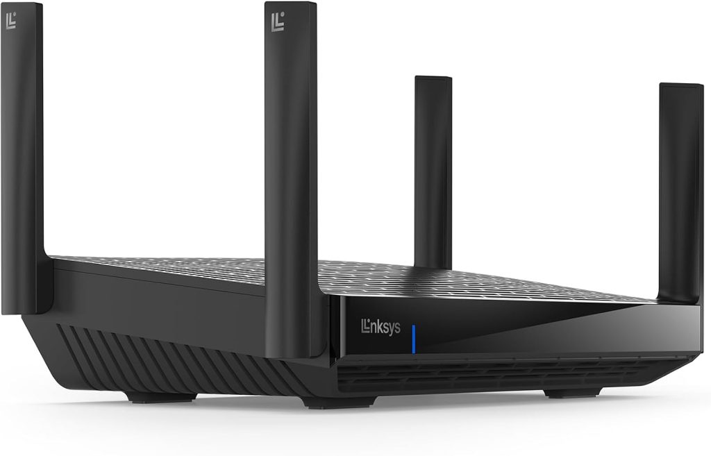 Linksys Hydra Pro 6E Tri‑Band WiFi 6E Mesh Router - Wireless Gaming 8-Stream Router, 6 GHz Band for 8K Streaming, Up to 6.6 Gbps Speed, 2700 sq. ft Coverage, 55+ Devices, Works with Velop Mesh System