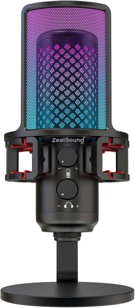 zealsound USB Microphone, Cardioid Condenser Mic, All-Metal-Built, BKD-12A