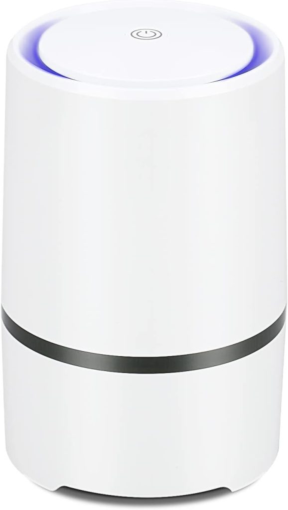 MELEDEN Portable Desktop HEPA Air Purifier for Home, Up to 99.97% Filtration for PM2.5, Smoke, Dust, Pollen and Pet Odors, Quiet Air Cleaner for Bedroom, Office & Pet Room