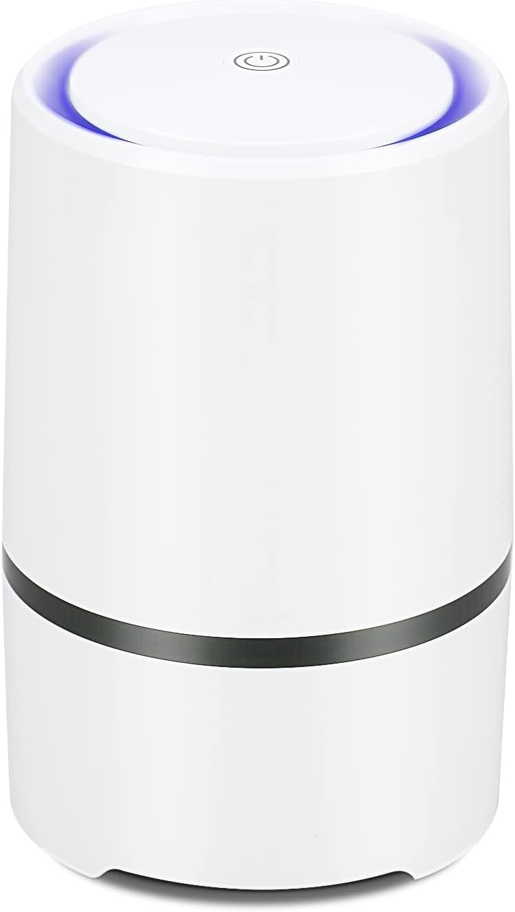 MELEDEN Portable Desktop HEPA Air Purifier for Home, Up to 99.97% Filtration for PM2.5, Smoke, Dust, Pollen and Pet Odors, Quiet Air Cleaner for Bedroom, Office & Pet Room