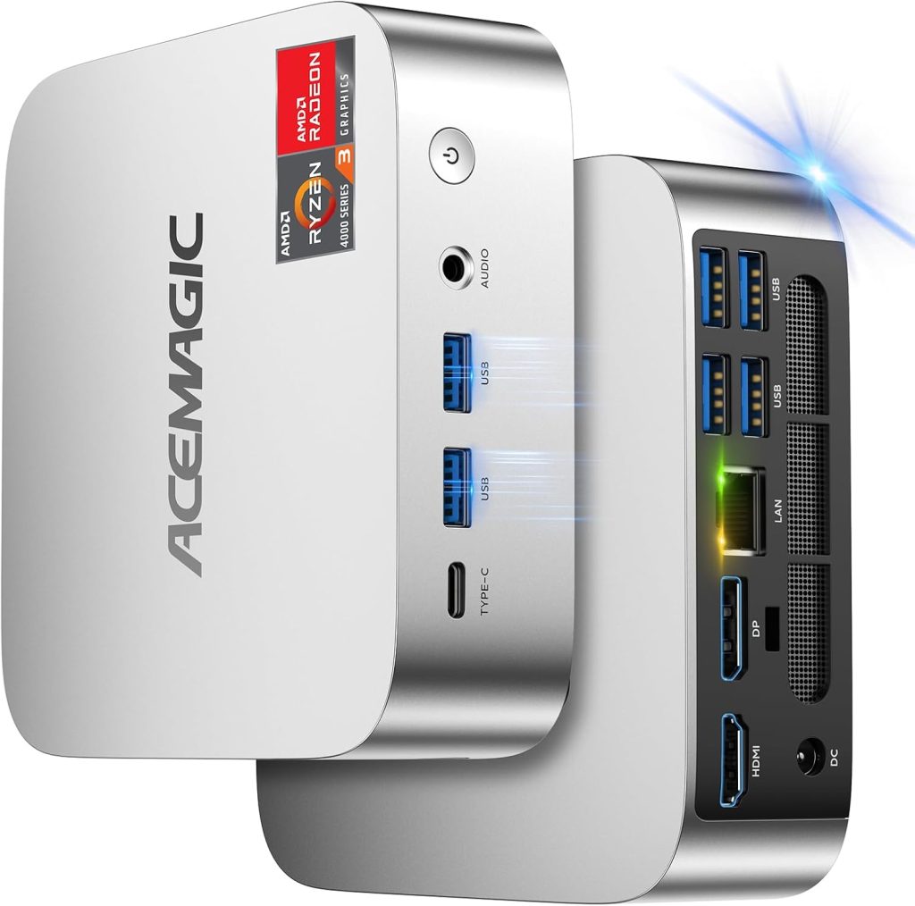 ACEMAGICIAN Kron K1 Smallest Mini PC Windows 11 Pro,AMD Ryzen 7330U (Beats 3501U/3500U,up to 4.3 GHz), 8GB RAM/256GB SSD, Mini Office Desktop PC, Support 4K@60Hz Display/5G WiFi/BT/USB 3.2