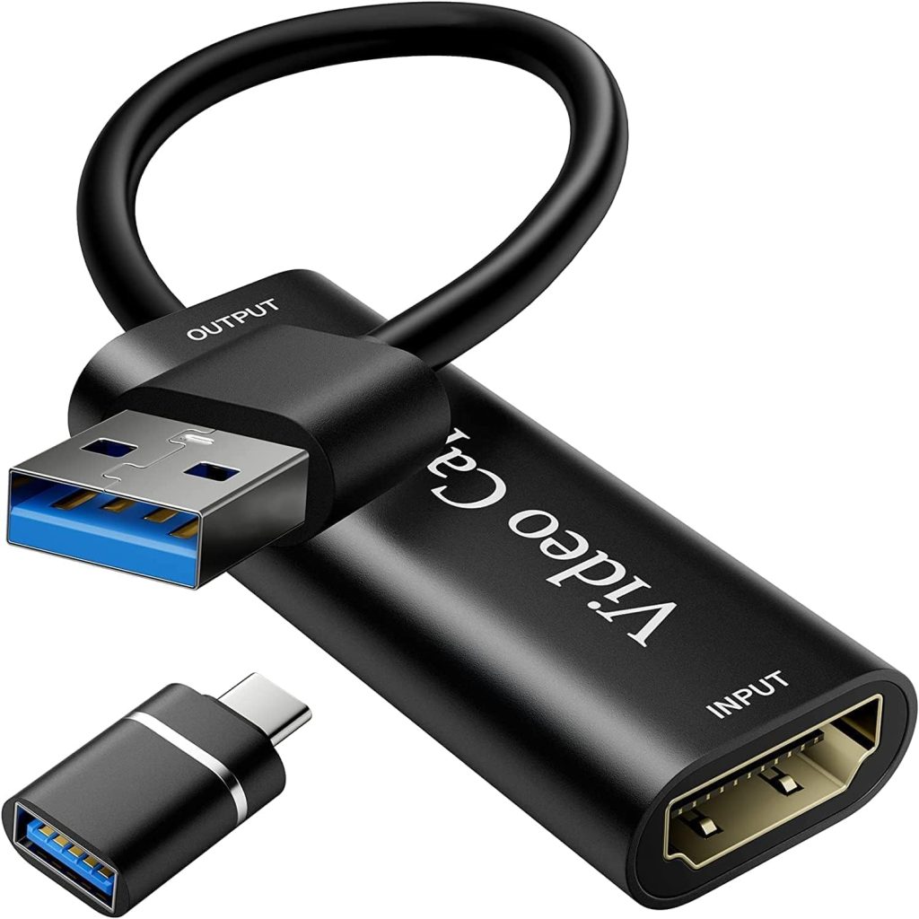 VIXLW 4K HDMI to USB Capture Card，Video Capture Device，1080P HD Video Recorder，Game Capture Card Streaming，Recording，Gaming，Broadcasting，Teaching，Nintendo Switch,PS5,Xbox,Twitch Compatible