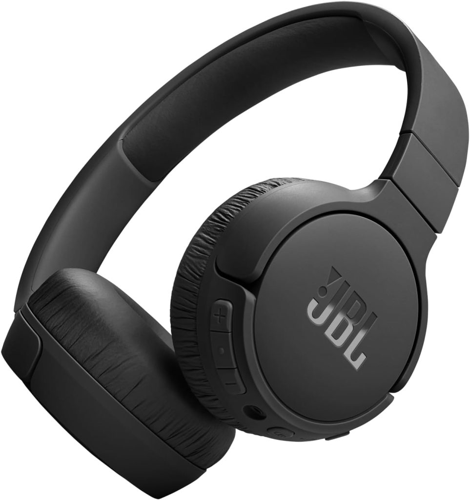 JBL Tune 670 NC Wireless On-Ear Bluetooth Headphones with Adaptive Noise-Cancelling Technology and Lightweight Design, 70-Hour Battery Life, Black