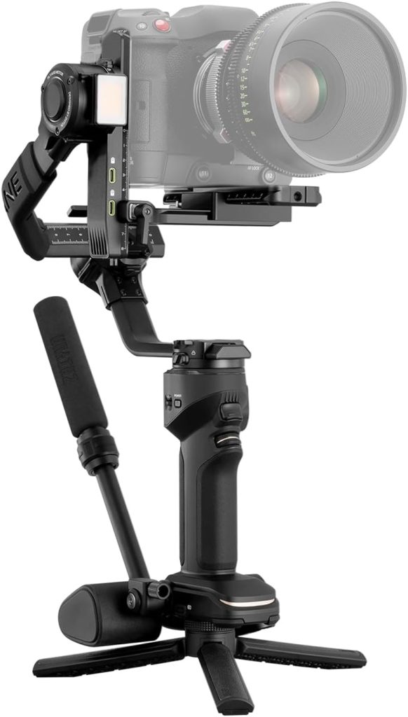 ZHIYUN Crane 4 Combo [Official] Gimbal Stabilizer for DSLR and Mirrorless Cameras, 3 Axis Camera Stabilizer with Handle, Wrist Rest, Tripod, Bag, Light, for