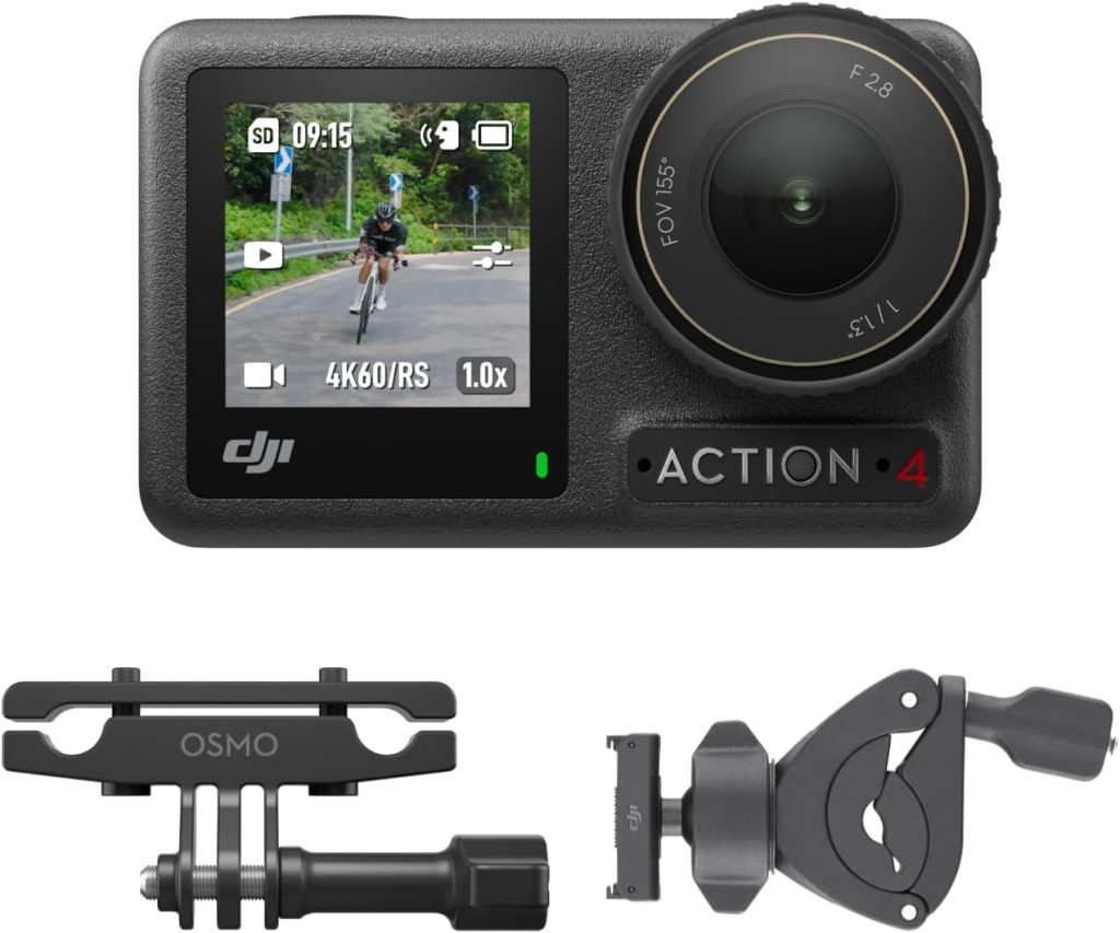 DJI Osmo Action 4 Road Cycling Combo, 4K/120fps Action Camera