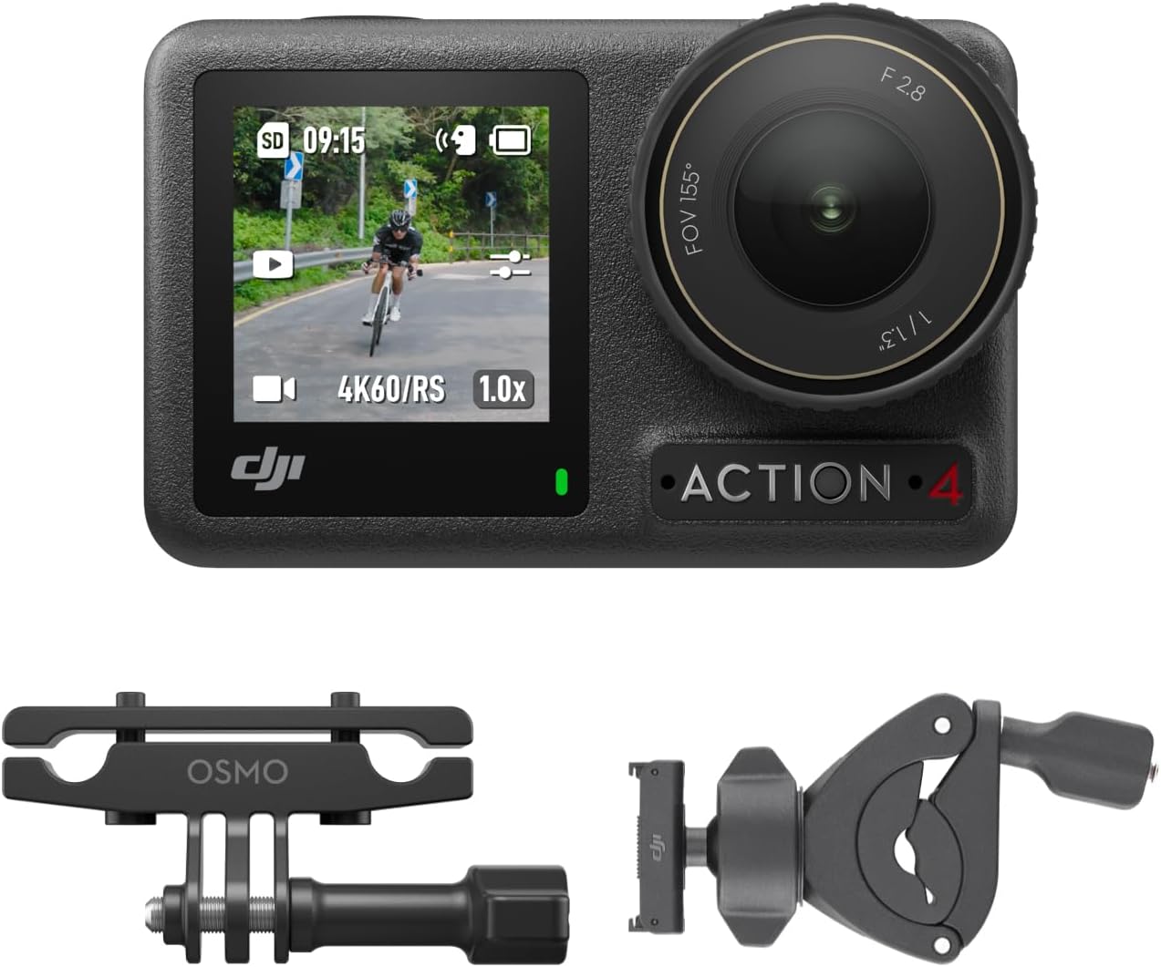DJI Osmo Action 4 Road Cycling Combo, 4K/120fps Action Camera