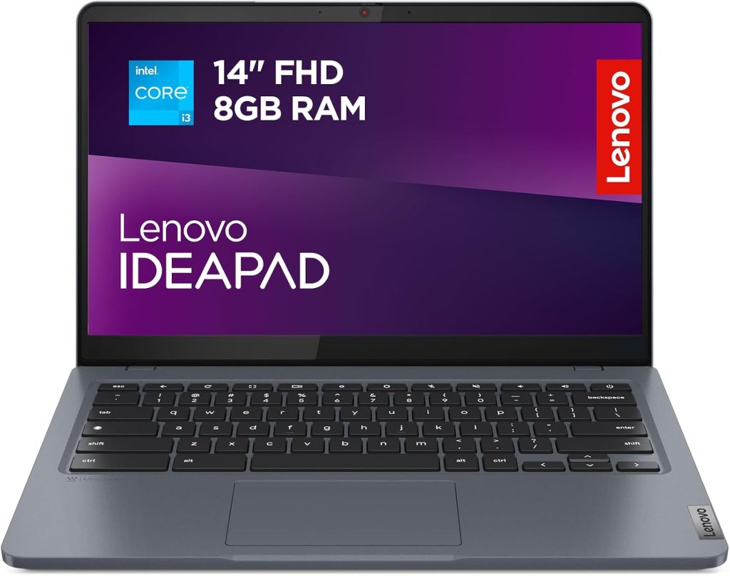 Lenovo IdeaPad Slim 3 Chromebook Plus | 14 Inch Full HD Laptop | Intel Core i3-N305 | 8GB RAM | 256GB eMMC| Chrome OS | Storm Grey