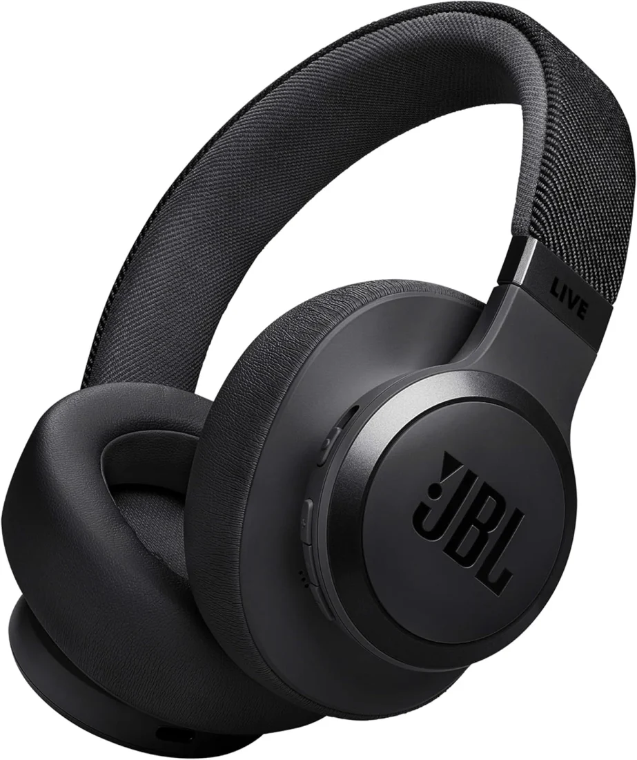 JBL Live 770 NC Wireless Over-Ear Headphones with Noise-Cancelling Technology and 65-Hour Battery Life, Black