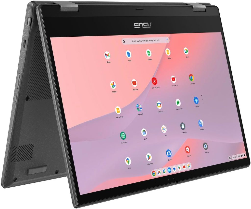 ASUS Chromebook CM1402FM2A-EC0072 35.6 cm (14") Touchscreen Full HD MediaTek Kompanio 520 4 GB LPDDR4x-SDRAM 128 GB eMMC Wi-Fi 6 (802.11ax) ChromeOS Grey