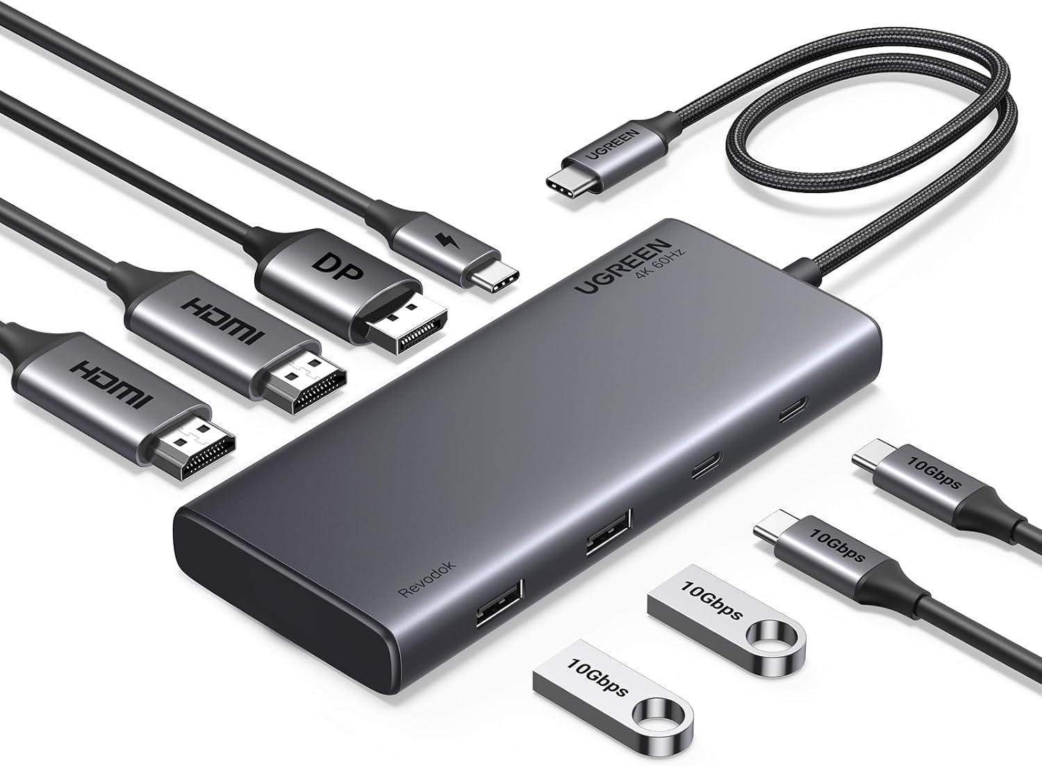 UGREEN Docking Station, Triple Display with 2x 4K HDMI and 1x DP USB C Hub