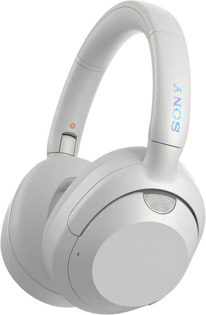 Sony ULT WEAR - Wireless Noise Cancelling Headphones, ULT POWER SOUND, Ultimate Deep Bass, Same Processor as WH-1000XM5, Clear Calls, 30hr Battery, IOS & Android - White