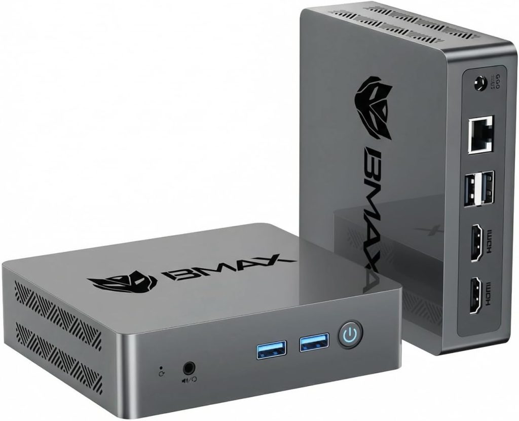 BMAX Mini PC Intel N4500 (Beats 3200U, Up to 2.8GHz), 8GB LPDDR4 256GB SSD