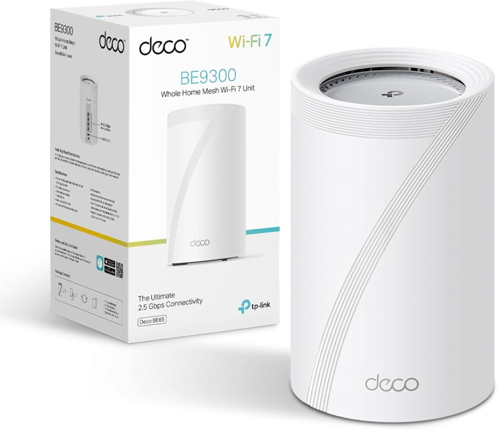 TP-Link Deco BE65 WiFi 7 Router, BE9300Mbps Tri-Band Gigabit WiFi