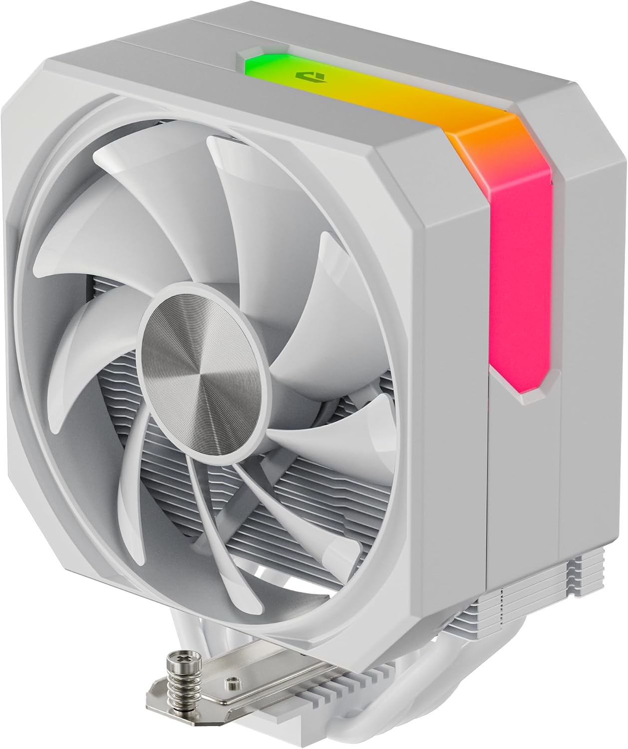 upHere gaming up1TC4 White ARGB CPU Air Cooler, 4×Ф6mm Heatpipes CPU Cooler, PWM 120mm Fan Computer Cooling, TDP 230W, Intel LGA 1851/1700/2011/2066(X79/X99), AMD AM5/AM4(No-detach Fan Installation)