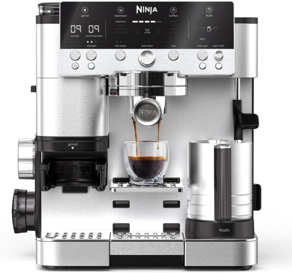 Ninja Luxe Premier 3-in-1 Coffee Machine, Silver ES601UK