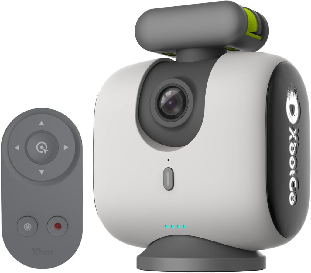 XbotGo Chameleon AI Auto Sports Action Camera - 4K 60FPS Soccer Camera and Basketball Tracking Camera for Team Sports, Live Streaming, No Subscription, Works with iOS & Android (Pearl Grey)