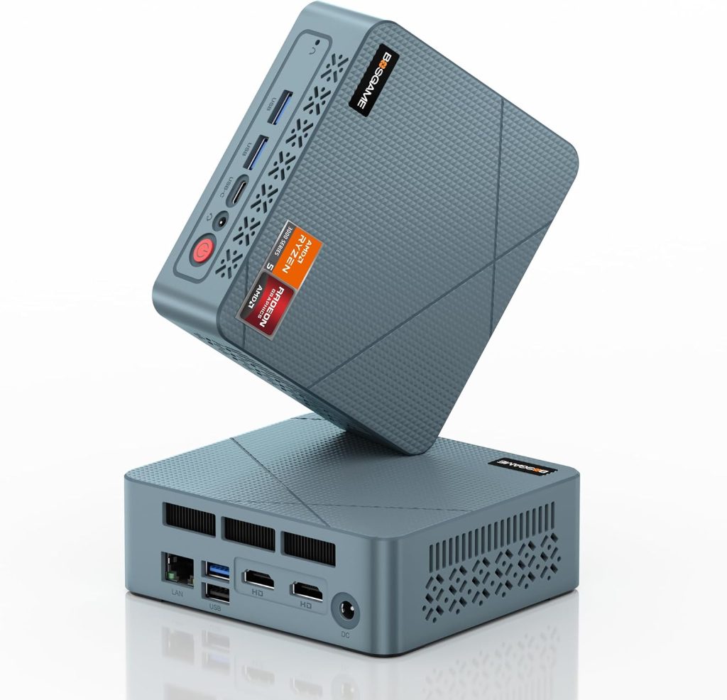 BOSGAME E2 Neo Windows 11 Pro Business Mini-PC AMD Ryzen 5 3500U, 4C 8T, bis zu 3,7 GHz, 16 GB DDR4 RAM, 512 GB SSD, 4K@60Hz Triple Display, HDMI, Type-C, USB3.2, LAN, Wi-Fi 5, Bluetooth 5.0