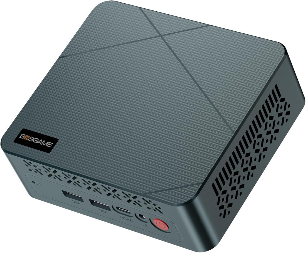 BOSGAME E2 Air Mini PC Ryzen 5 3501U Processor(4C/8T, Up to 3.7 Ghz) 8GB RAM 256GB NVMe SSD Mini Desktop Computers, Type-从, Dual HDMI 2.0, RJ45 LAN, Wi-Fi5/BT 5.0, for Business and Office