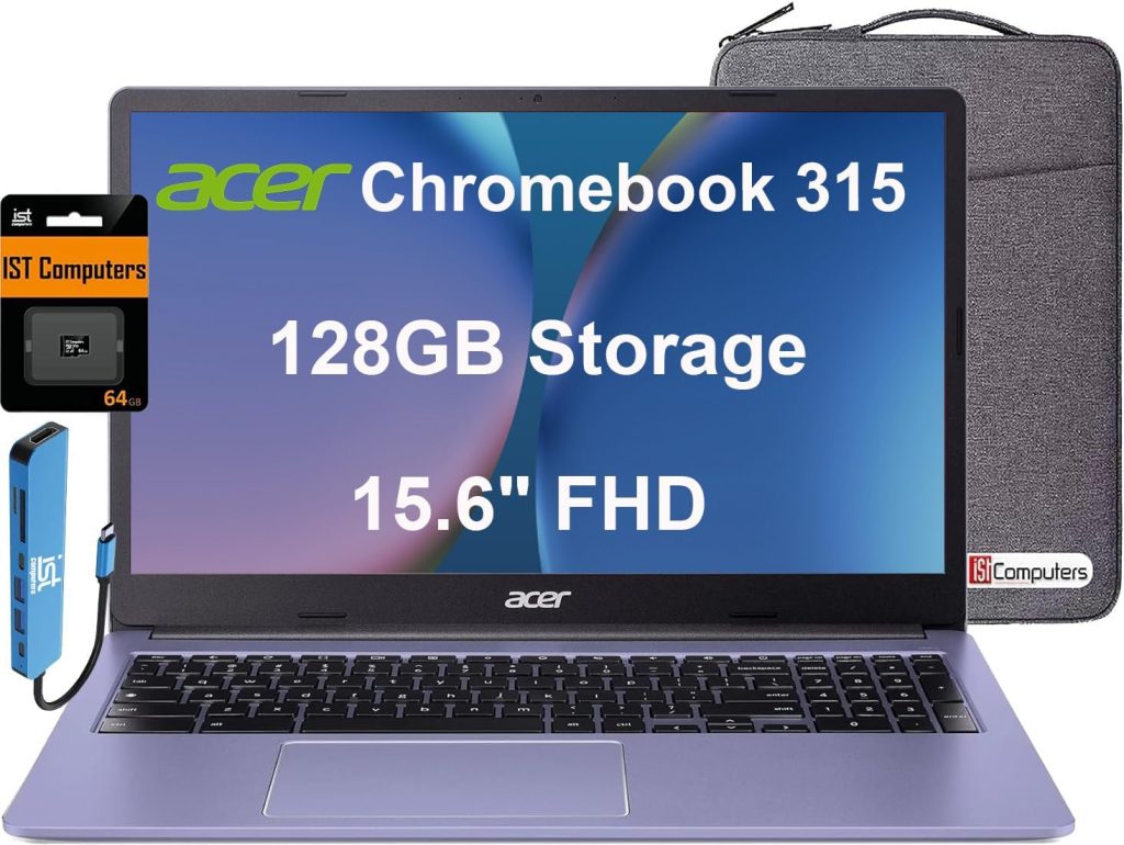 Acer Chromebook 315 Laptop, 15.6" FHD, Intel Celeron N4500, 4GB RAM, 128GB