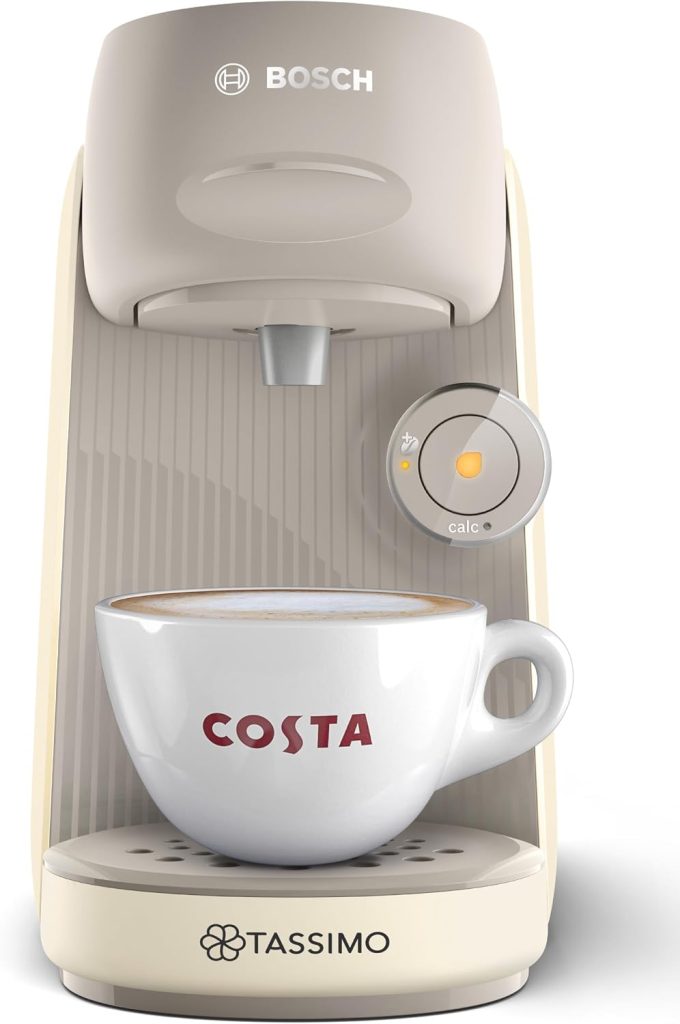 Tassimo by Bosch Finesse Friendly Pod Coffee Machine, TAS167PGB, Cream
