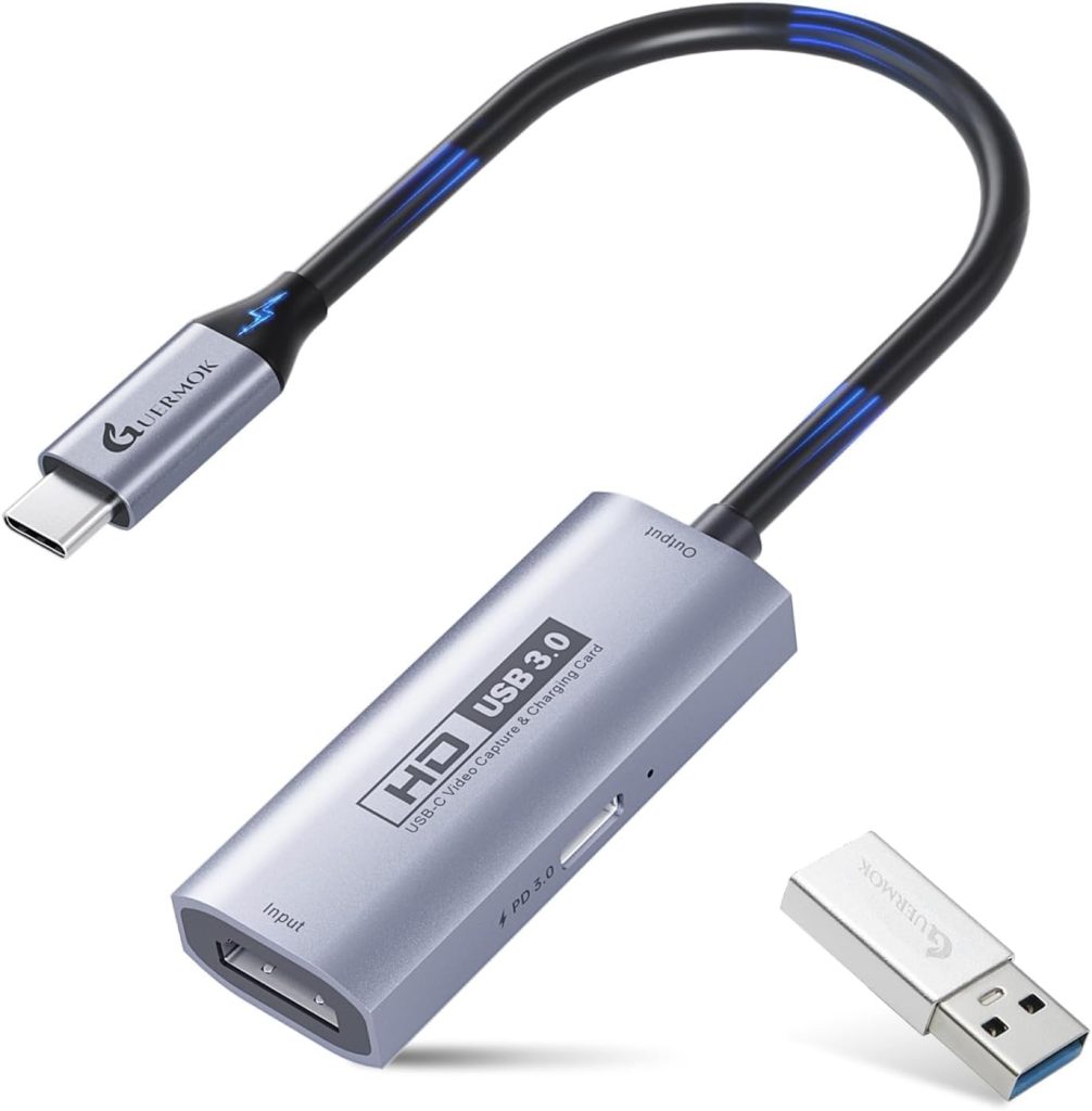 4K USB3.0 HDMI Capture Card with PD 100W, 2K@30FPS or 1080P@60FPS