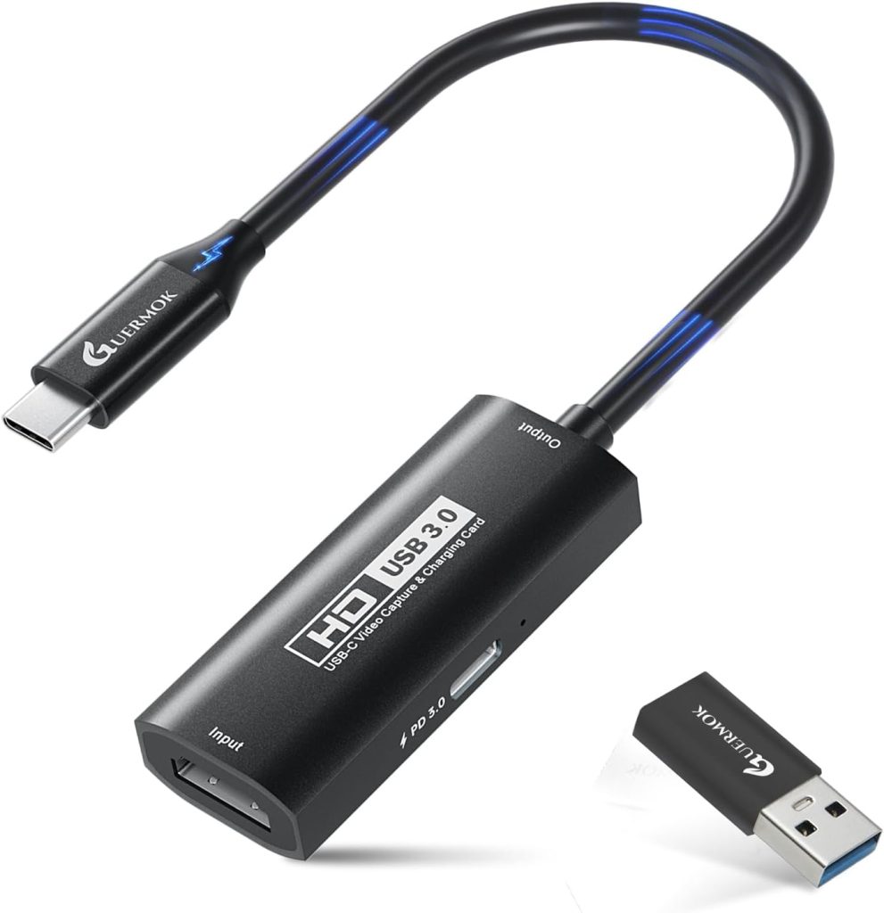 4K USB3.0 HDMI Capture Card with PD 100W, 2K@30FPS or 1080P@60FPS