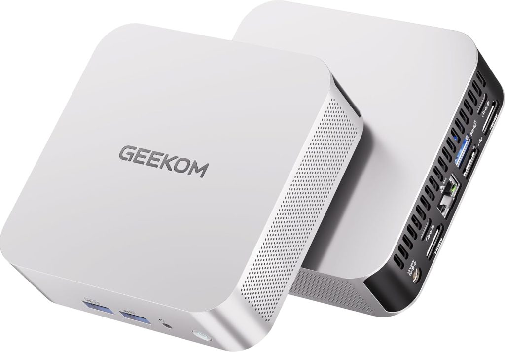 GEEKOM A6 Mini PC, AMD Ryzen 7 6800H,1TB SSD, DDR5 16GB RAM (Up to 96GB)
