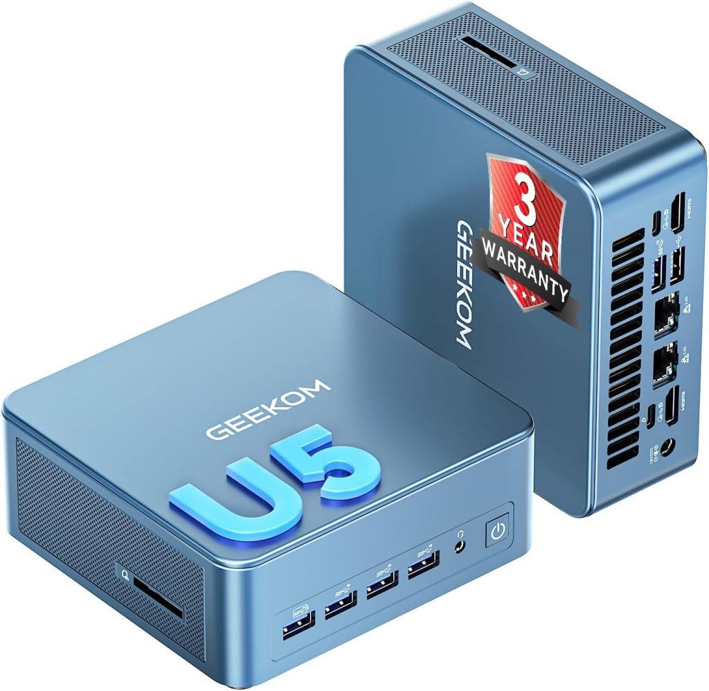GEEKOM IT12 MAX Mini PC, Intel Core Ultra 5 125U, 16GB LPDDR5, 500GB SSD