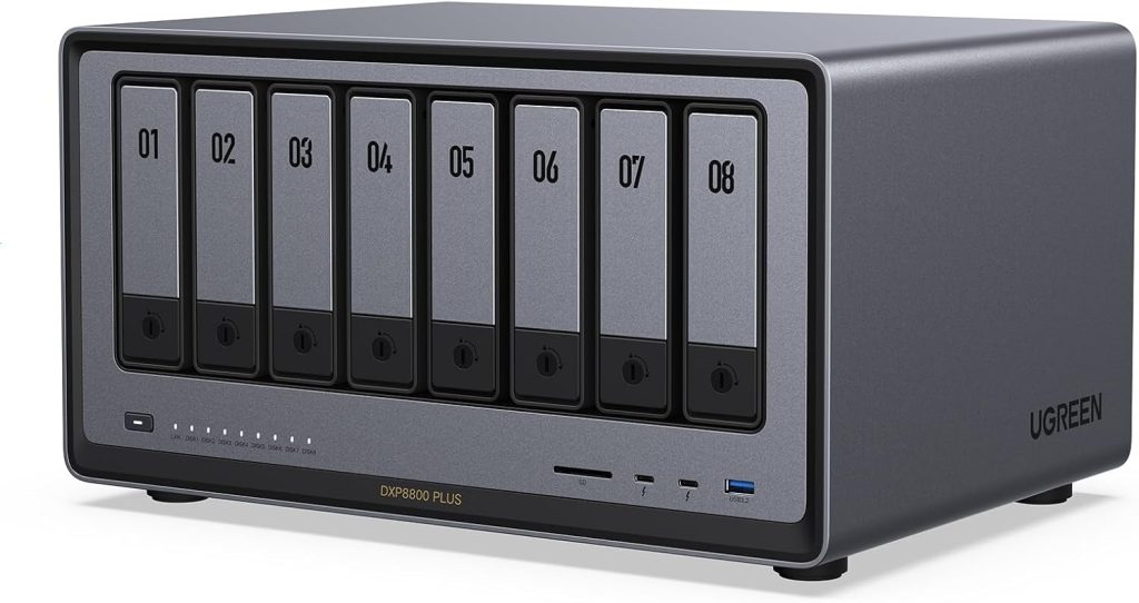 UGREEN NASync DXP8800 Plus 8-Bay Desktop NAS, 2 * 10GbE, 2 * M.2 NVMe Slots