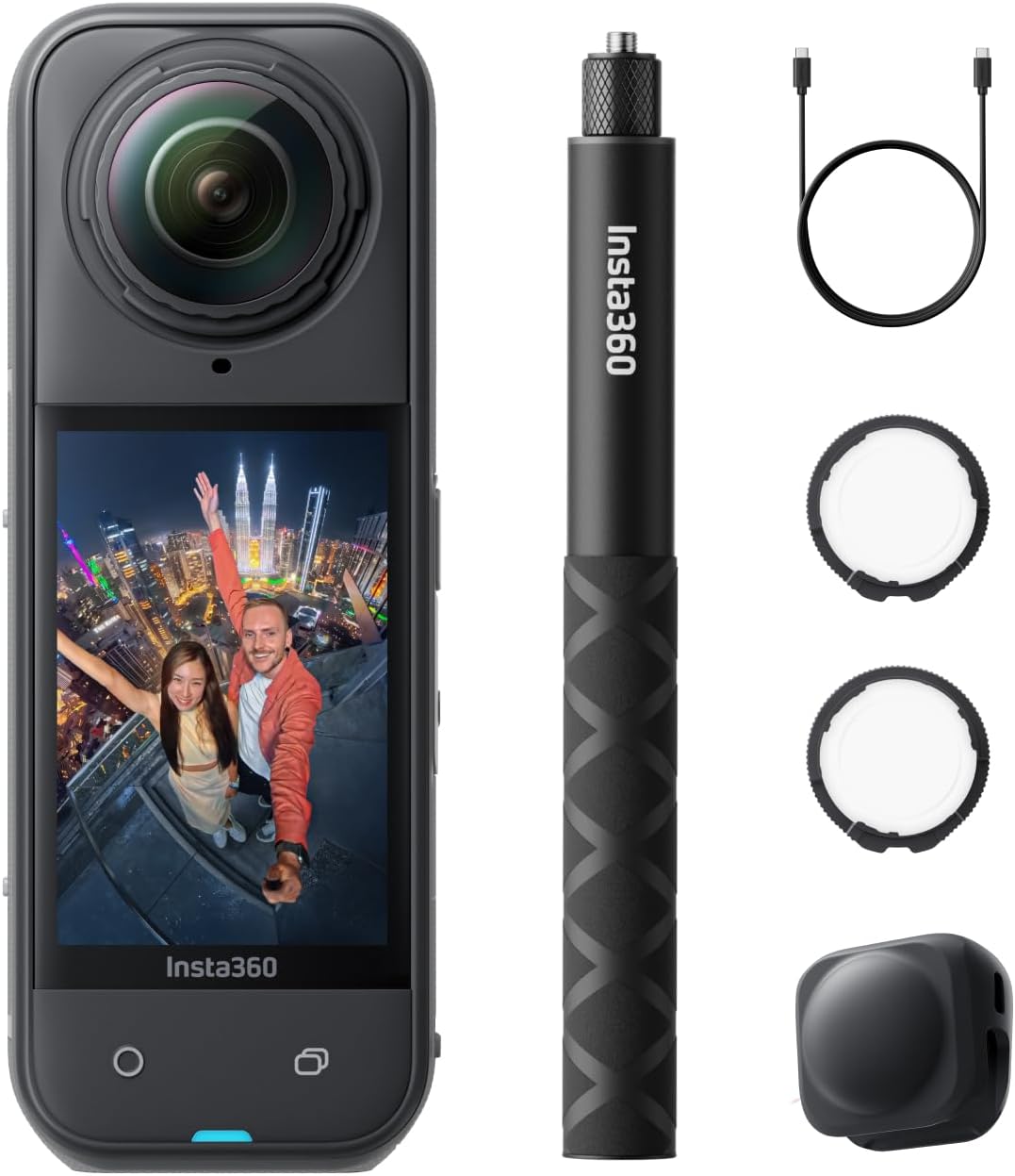 Insta360 X5 Lens Guards Bundle - 8K 360 Camera with Dual 1/1.28" Sensors
