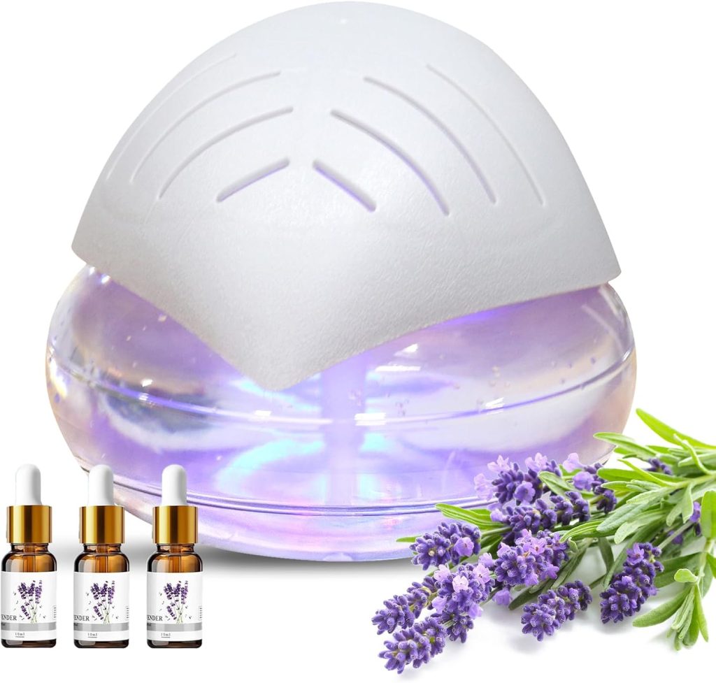 Water Air Purifier with 30ml Essential Oils Air Filter Aroma Diffuser Ioniser With Colour Changing LED Light Air Cleaner Aromatiser for Home/Bedroom/Office/Living Rooms/Dffices/Smoking Rooms